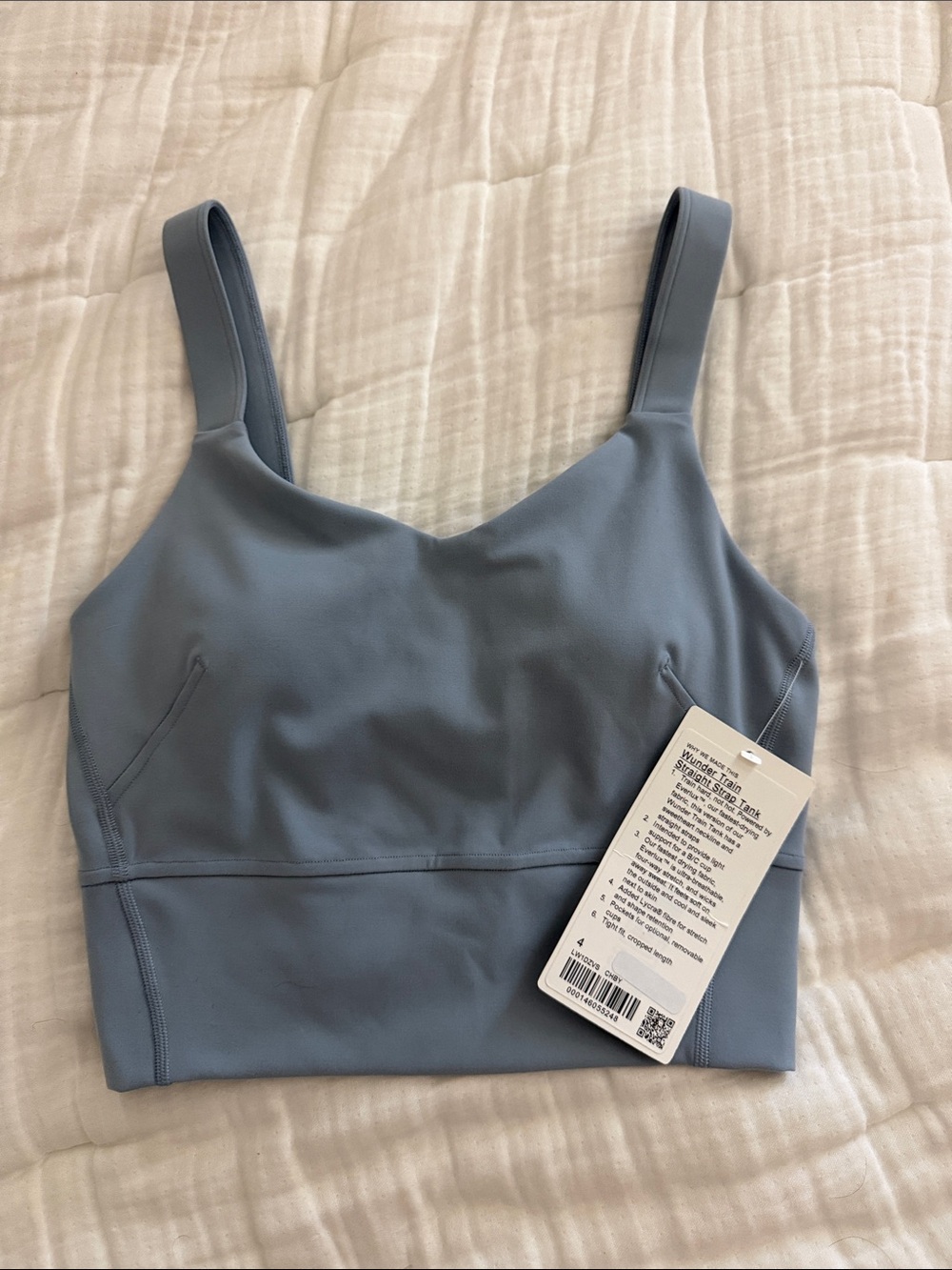 Lululemon Wunder Train Straight Strap Tank NWT Size 4 Chambray